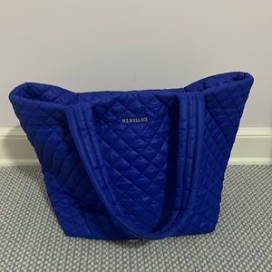 MZ Wallace Blue Quilted Tote